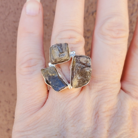 New Natural Kyanite 925 Silver Ring. - Picture 12 of 16